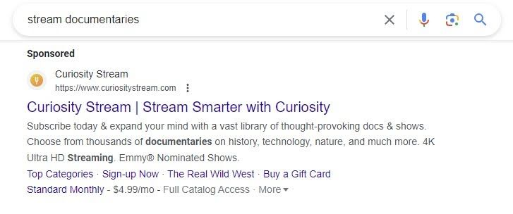 search results for "stream documentaries"