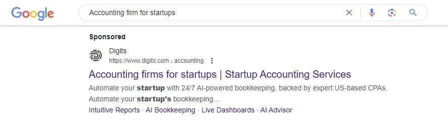search results for accounting firm for startups