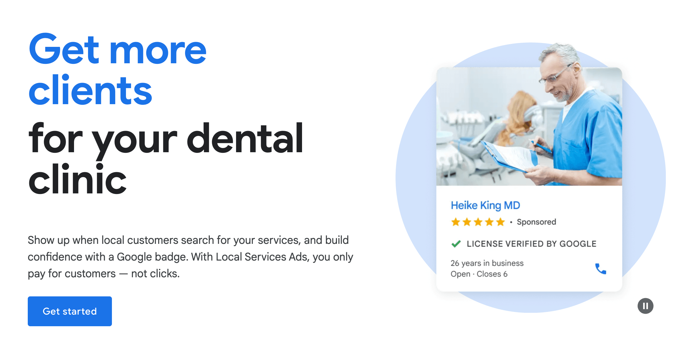 Google LSA dentists
