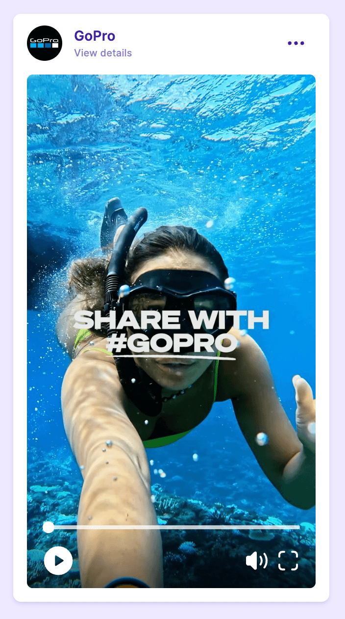 Go Pro UGC advertisement