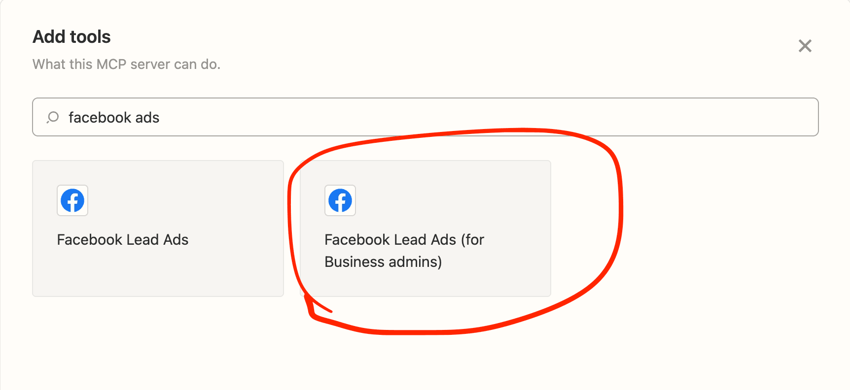 Connecting facebook ads to zapier MPC