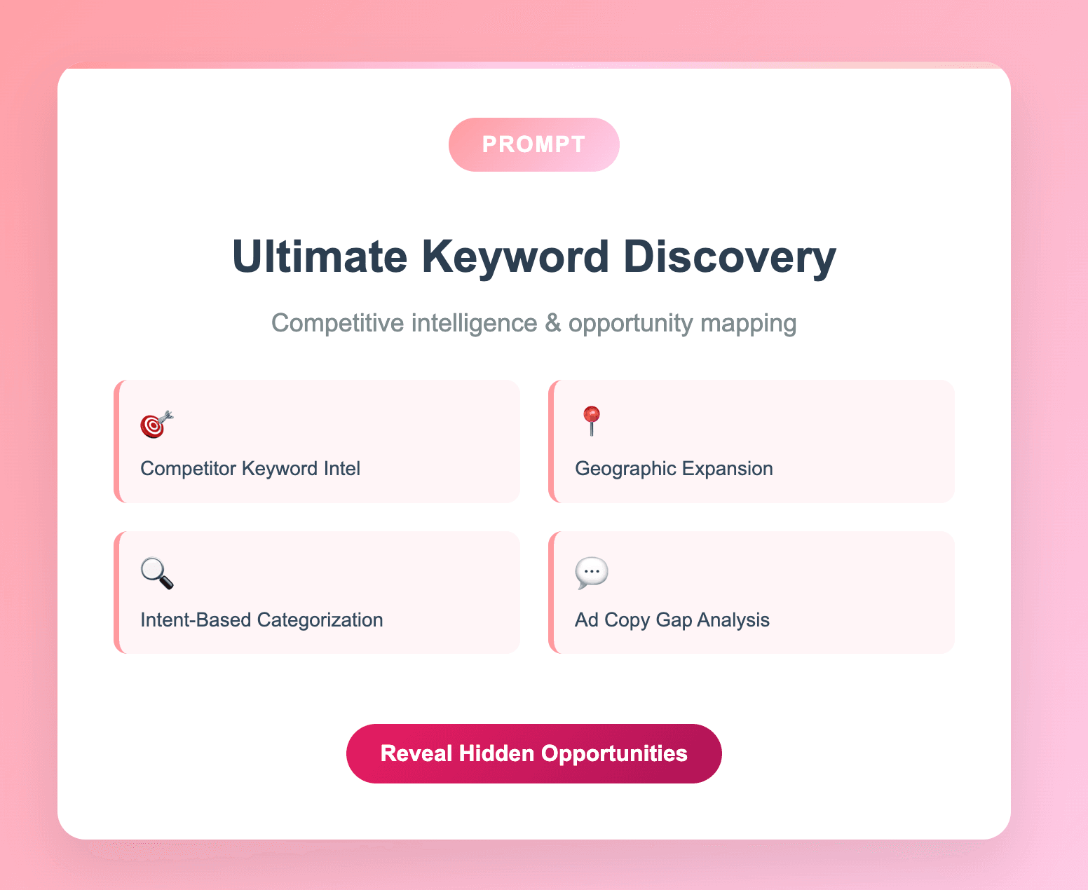 keyword discovery and expansion prompt