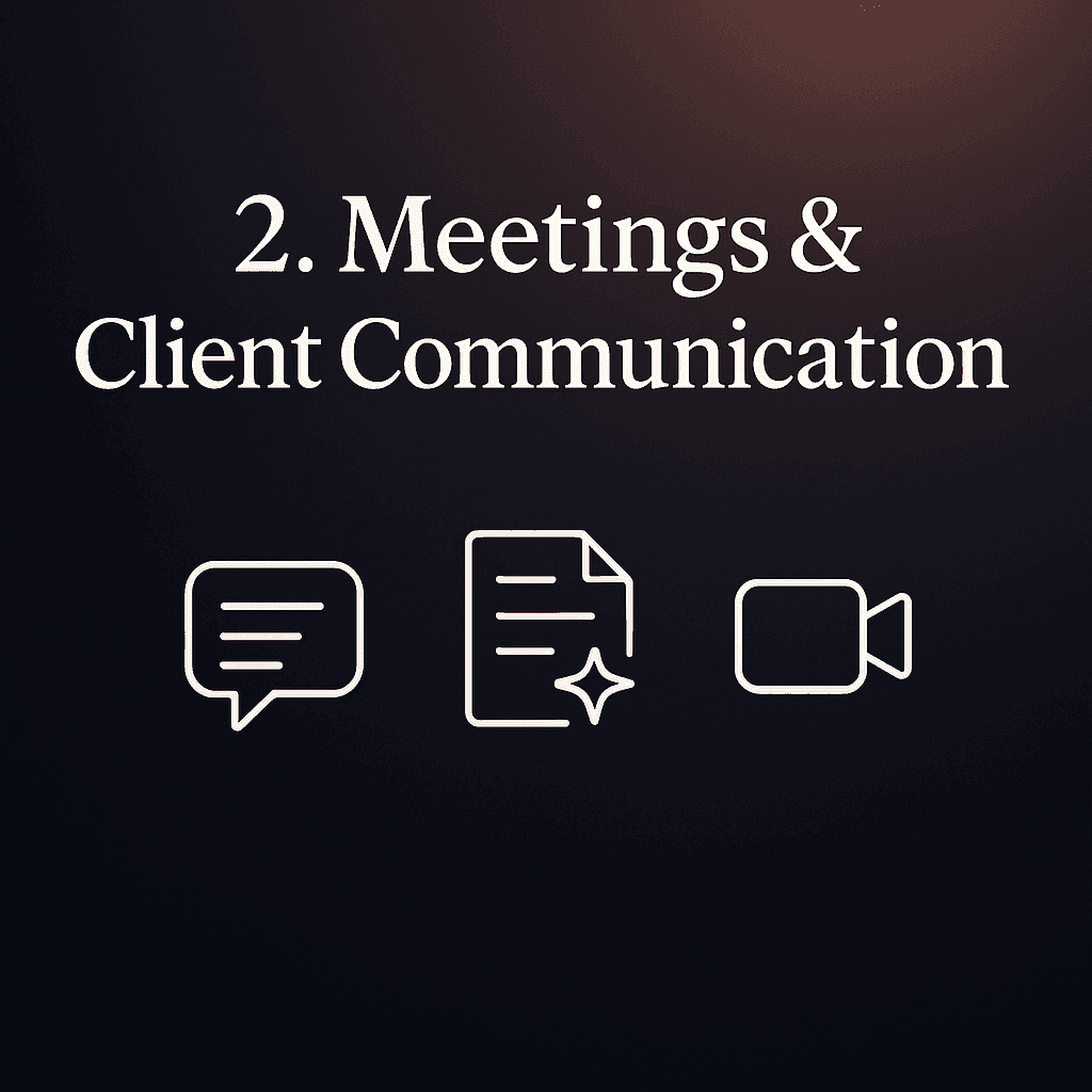 agency meetings and comms AI tools
