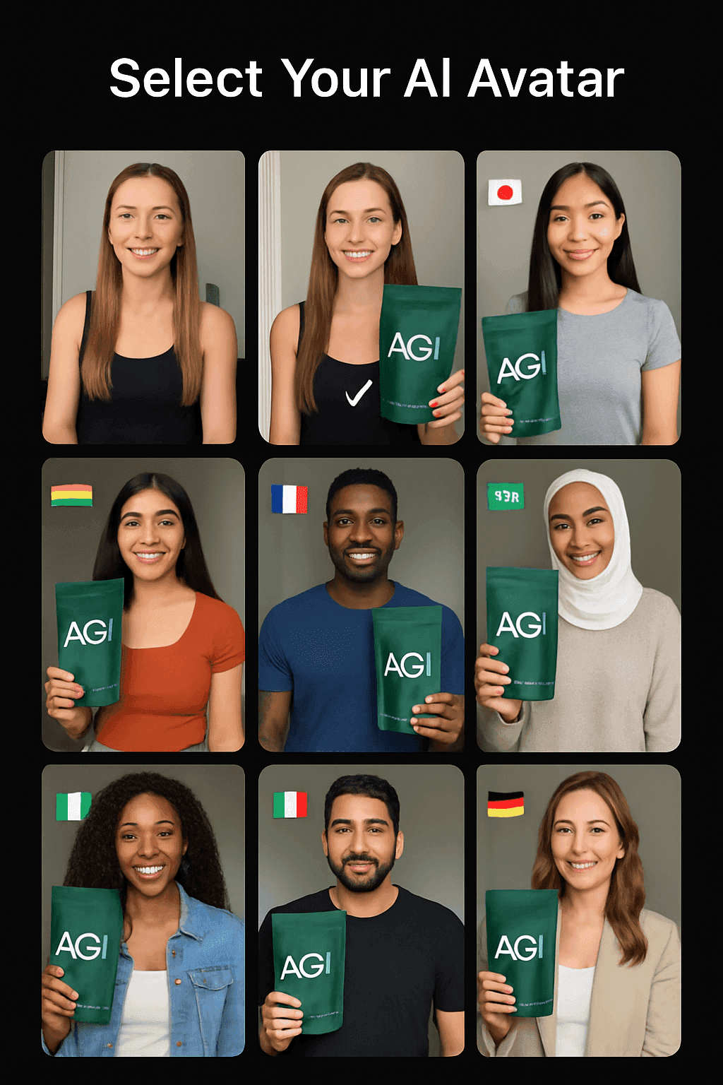 Multi-region AI avatars for ads