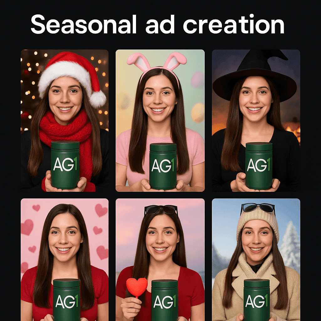 Seasonal UGC ad creation with AI avatars