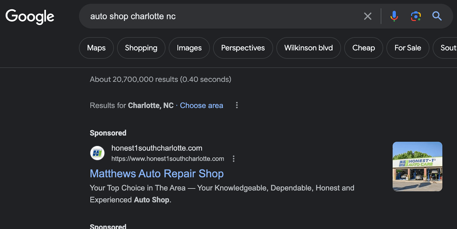 search results for auto shop charlotte nc