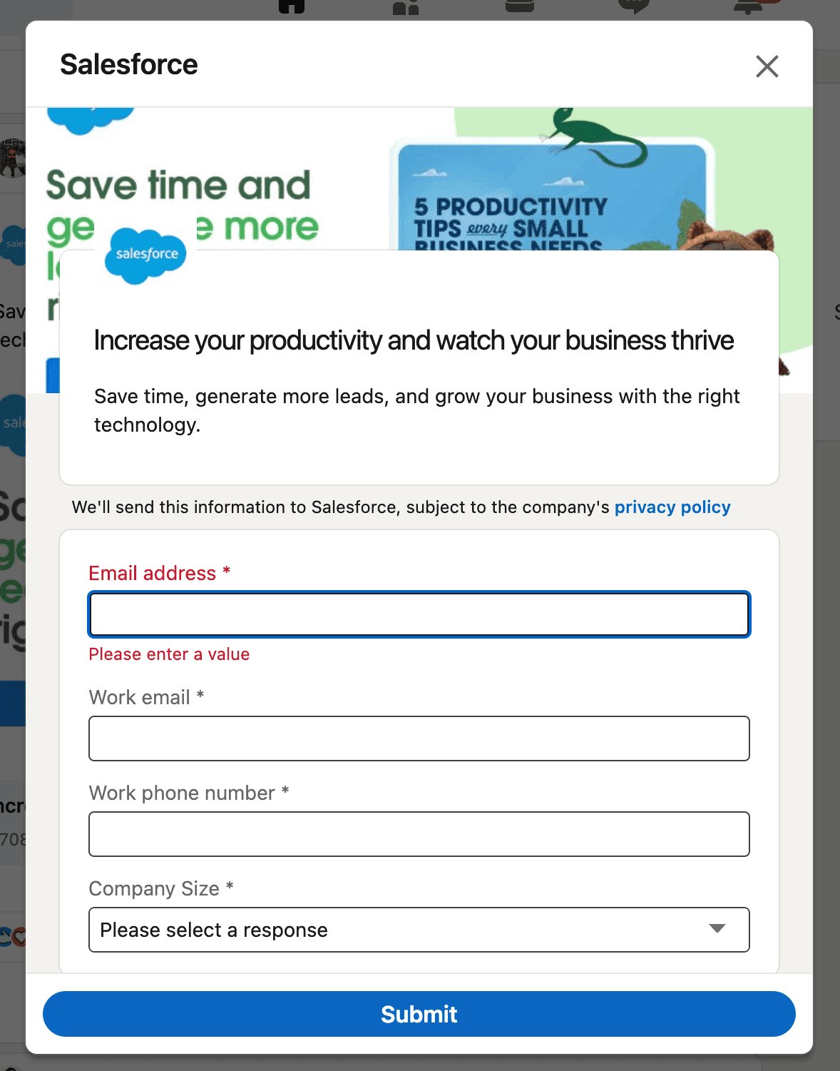 Salesforce LinkedIn Ad 2