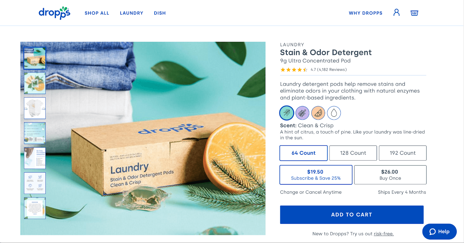 landing page for dropps