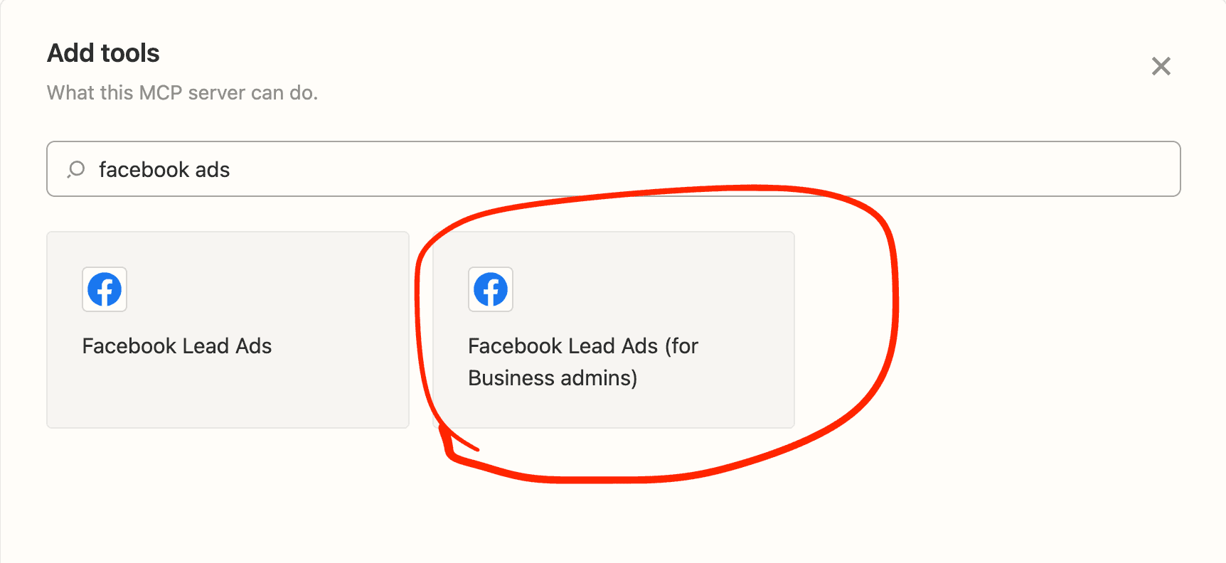 Connecting facebook ads to zapier MPC