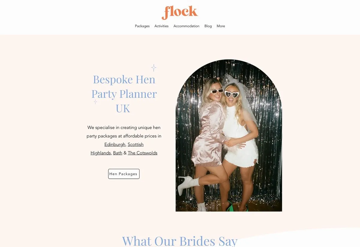 Original Flock landing page before Postclick
