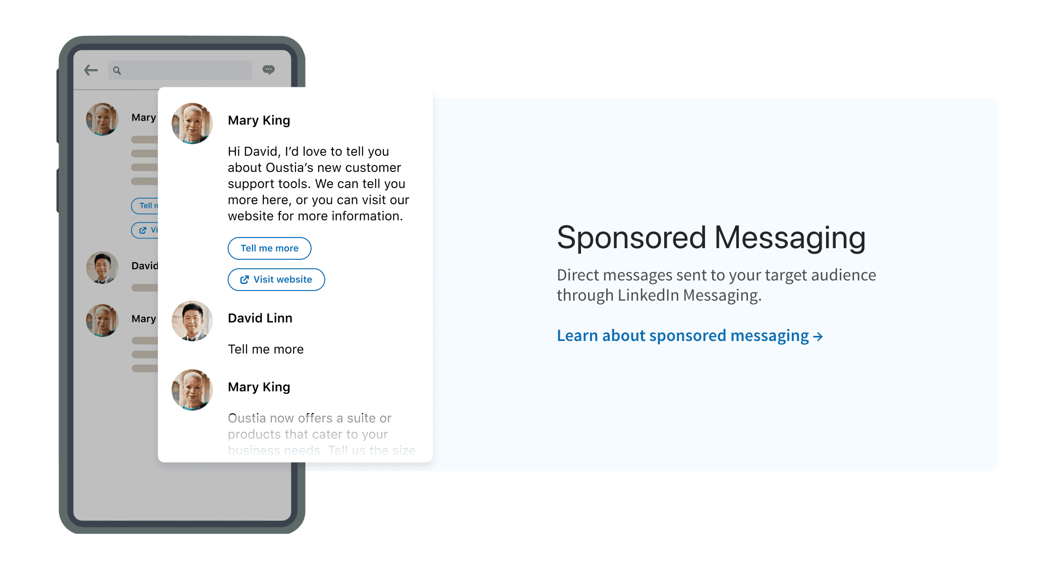 in content messaging linkedin ads