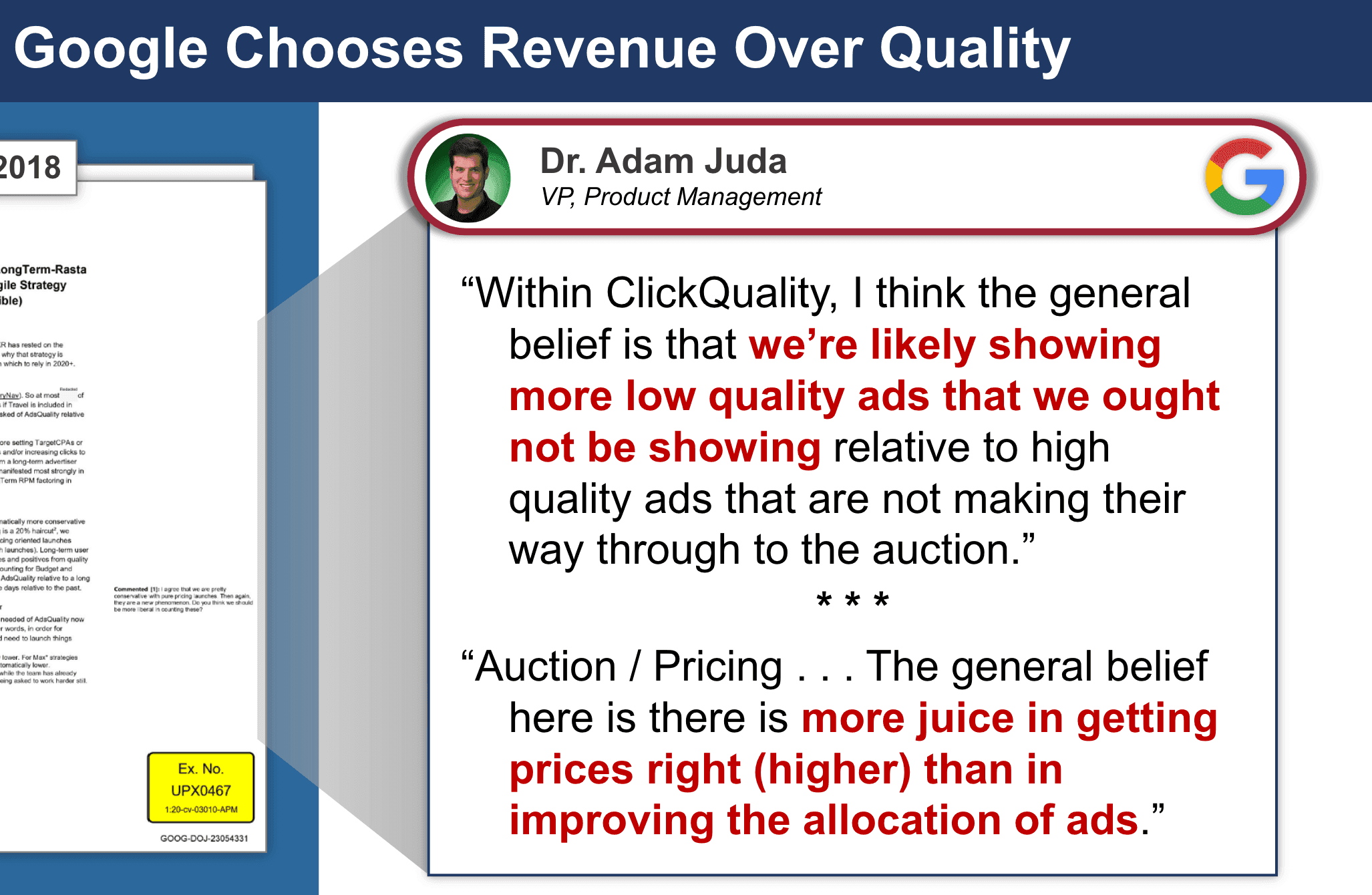 Revenue over quality