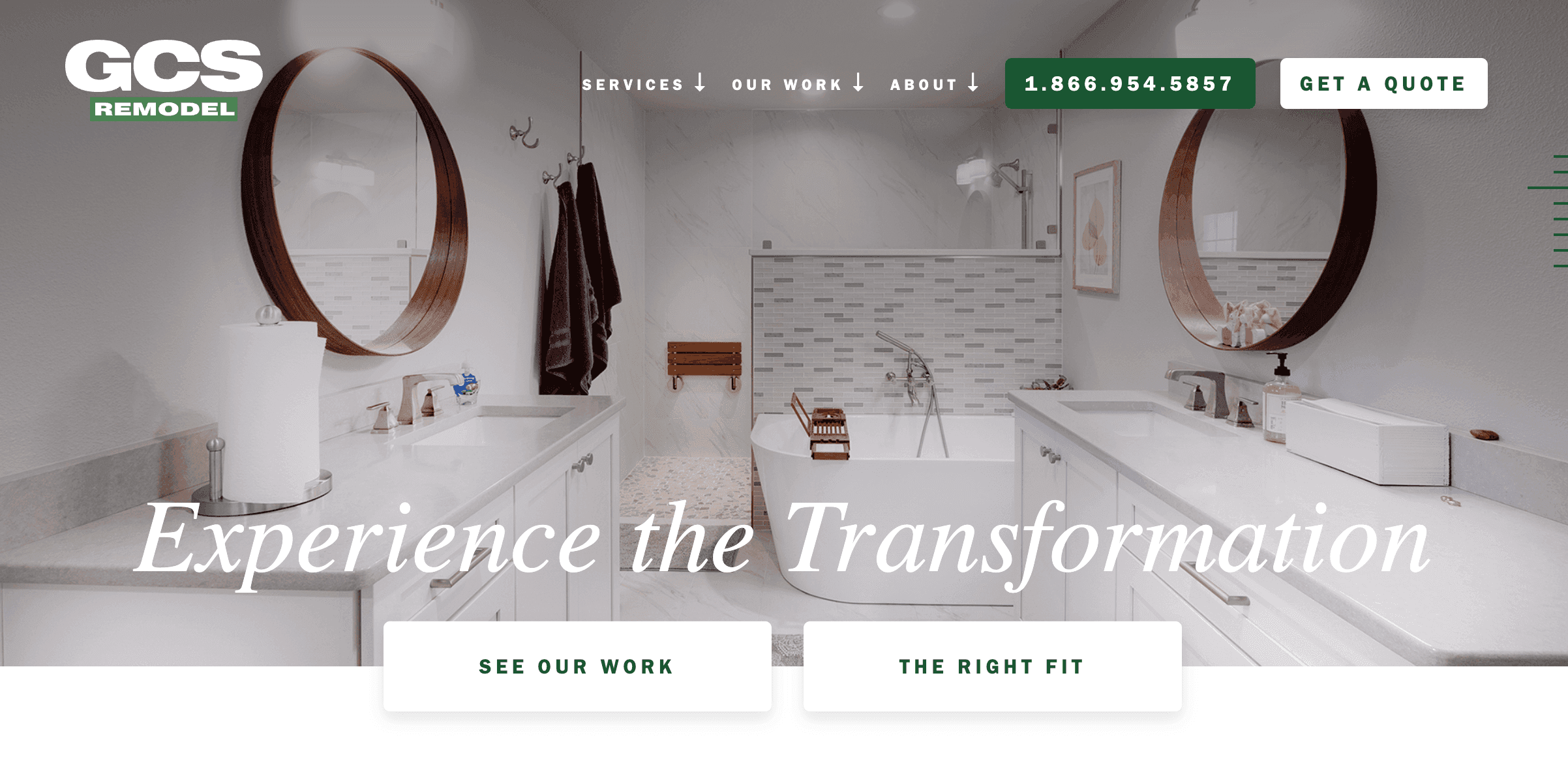 Contractor ad landing page