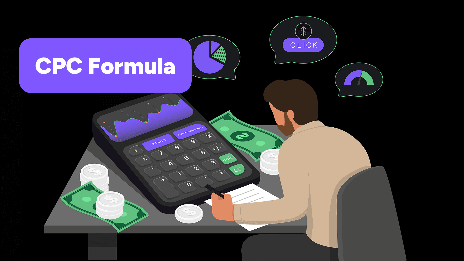 Cost per click formula: ad spend divided by clicks