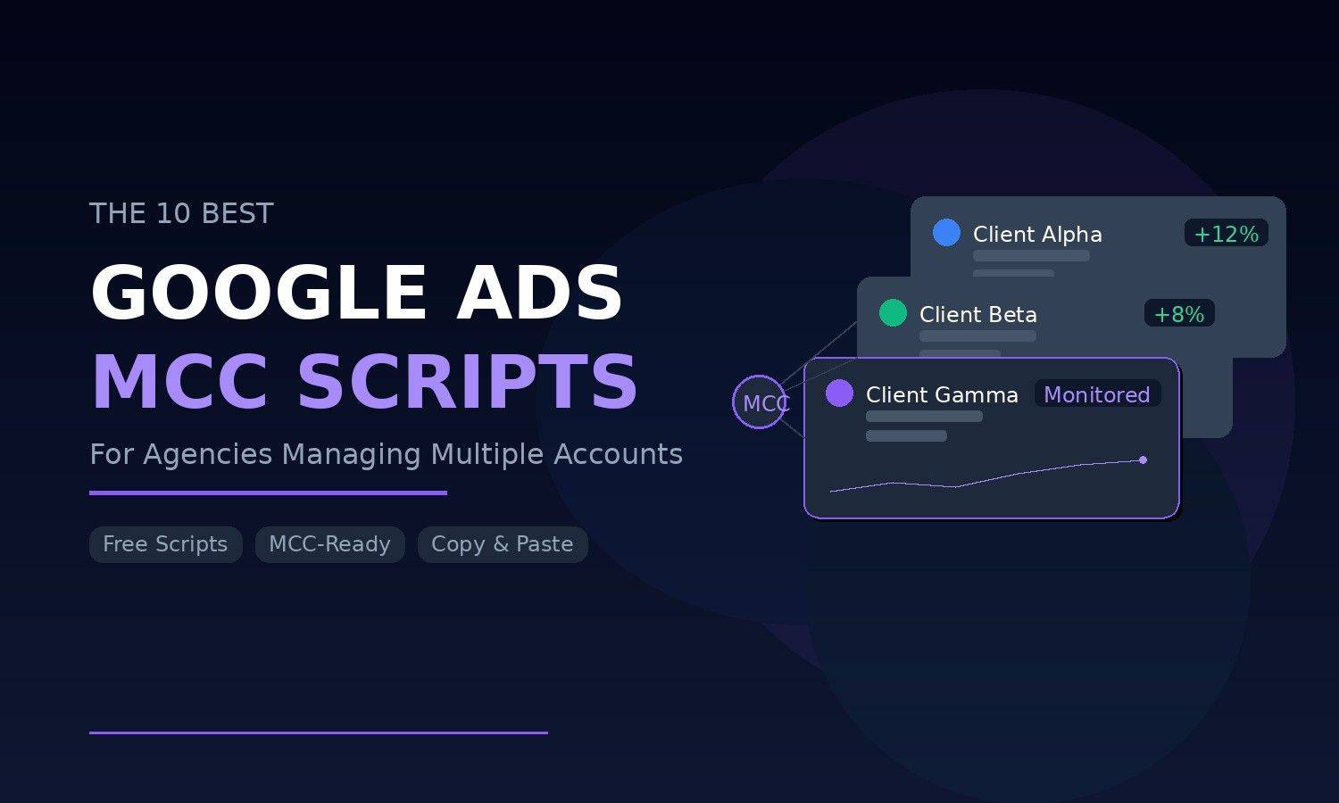 Google Ads MCC scripts for managing multiple accounts