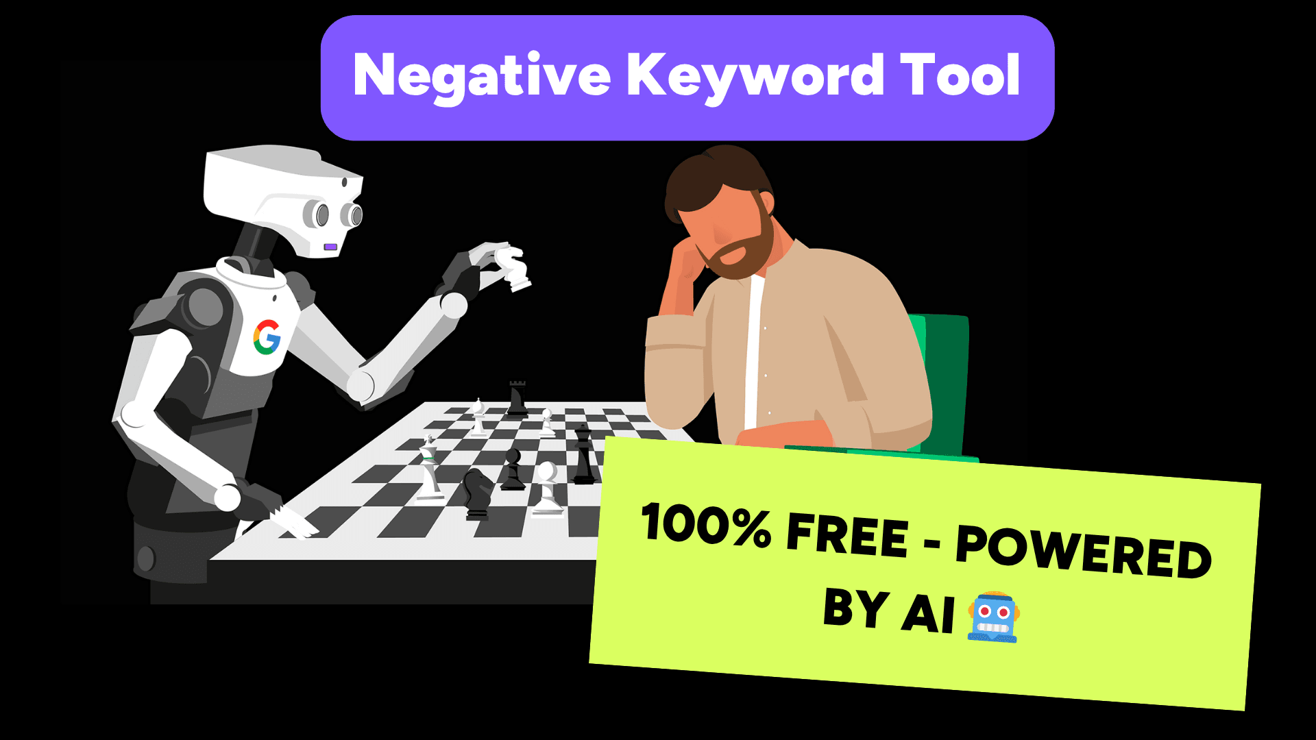 Negative keyword tool for filtering irrelevant search traffic