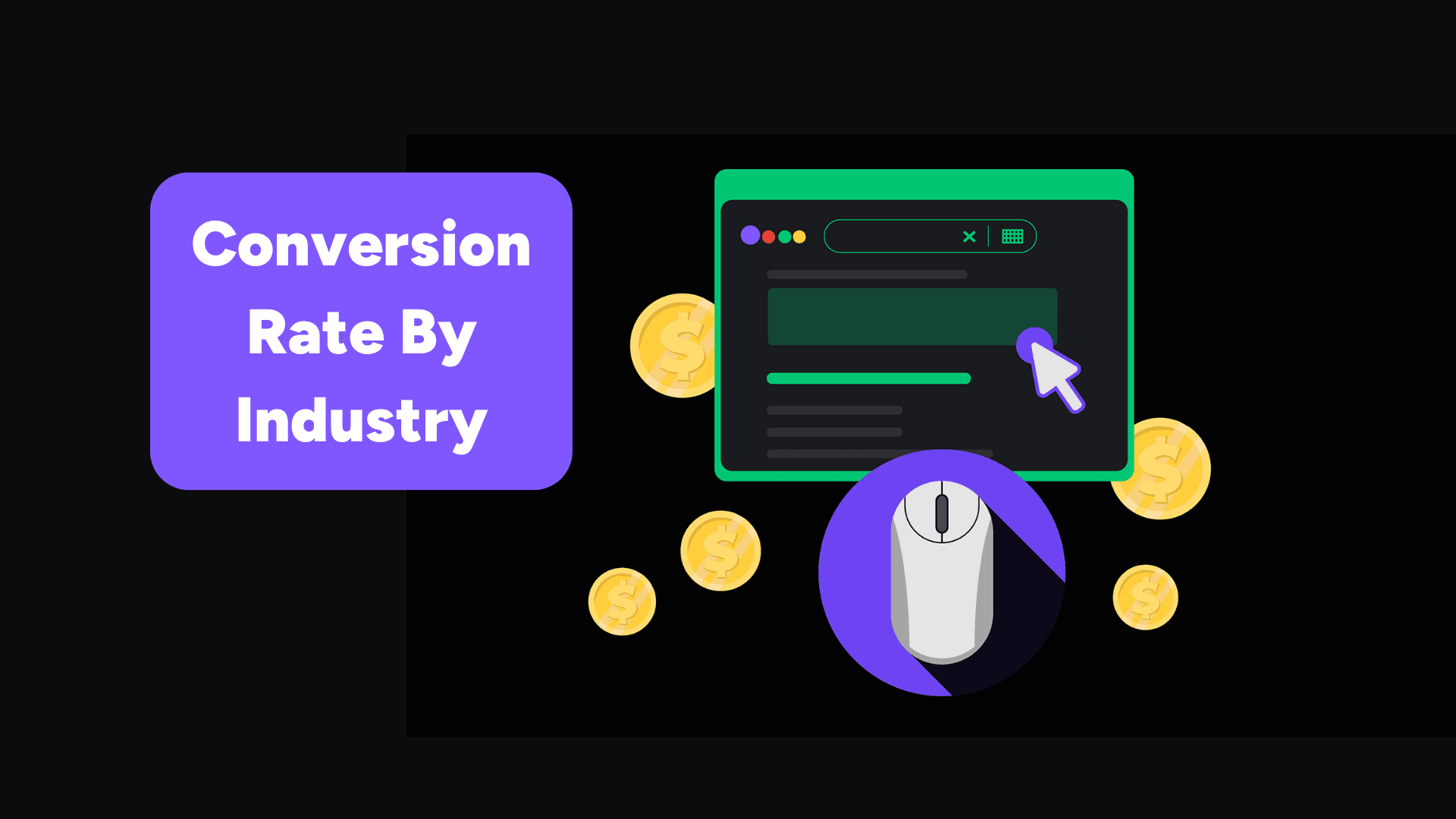 PPC conversion rate benchmarks across different industries