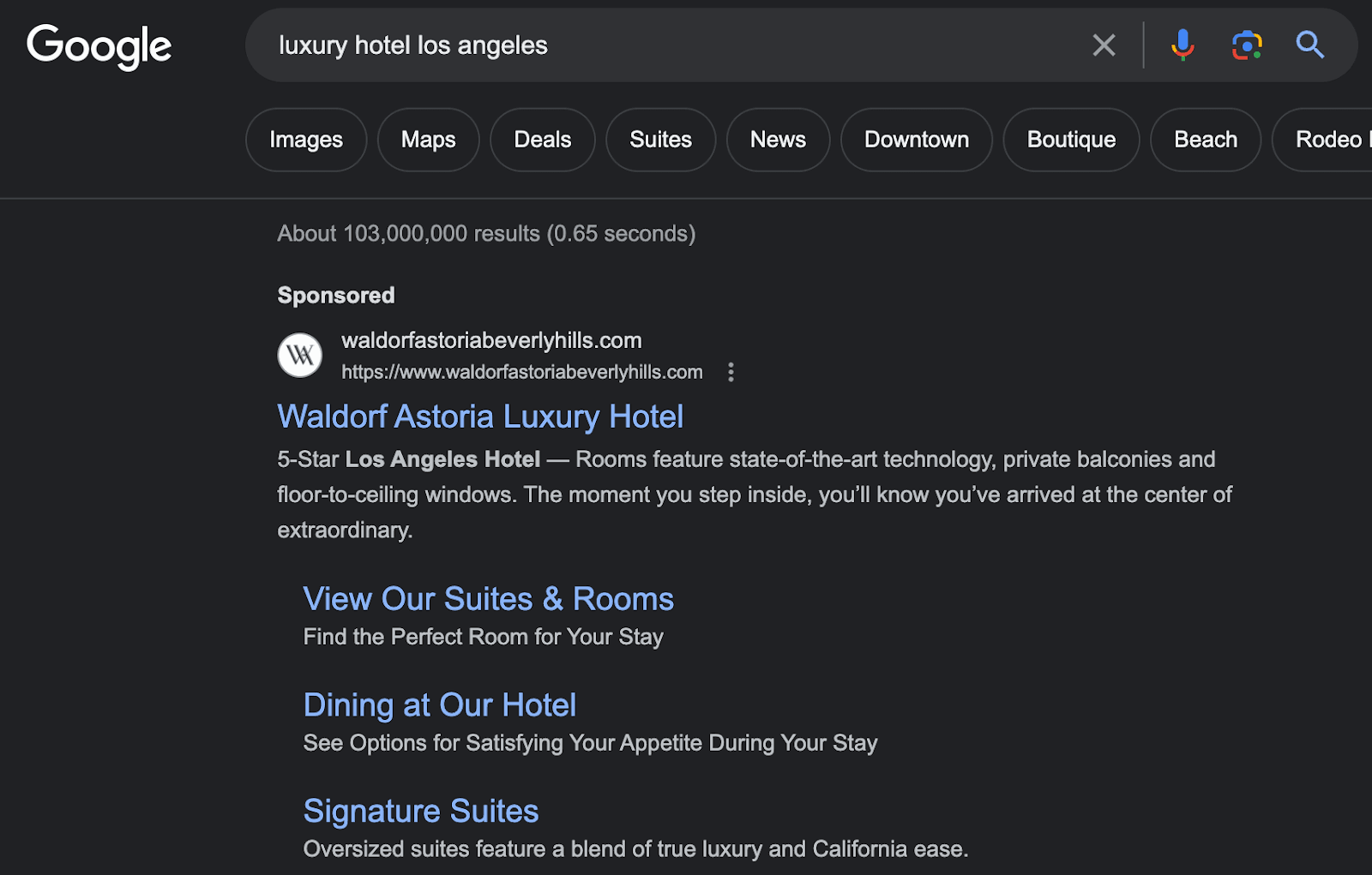 search results for luxury hotel los angeles
