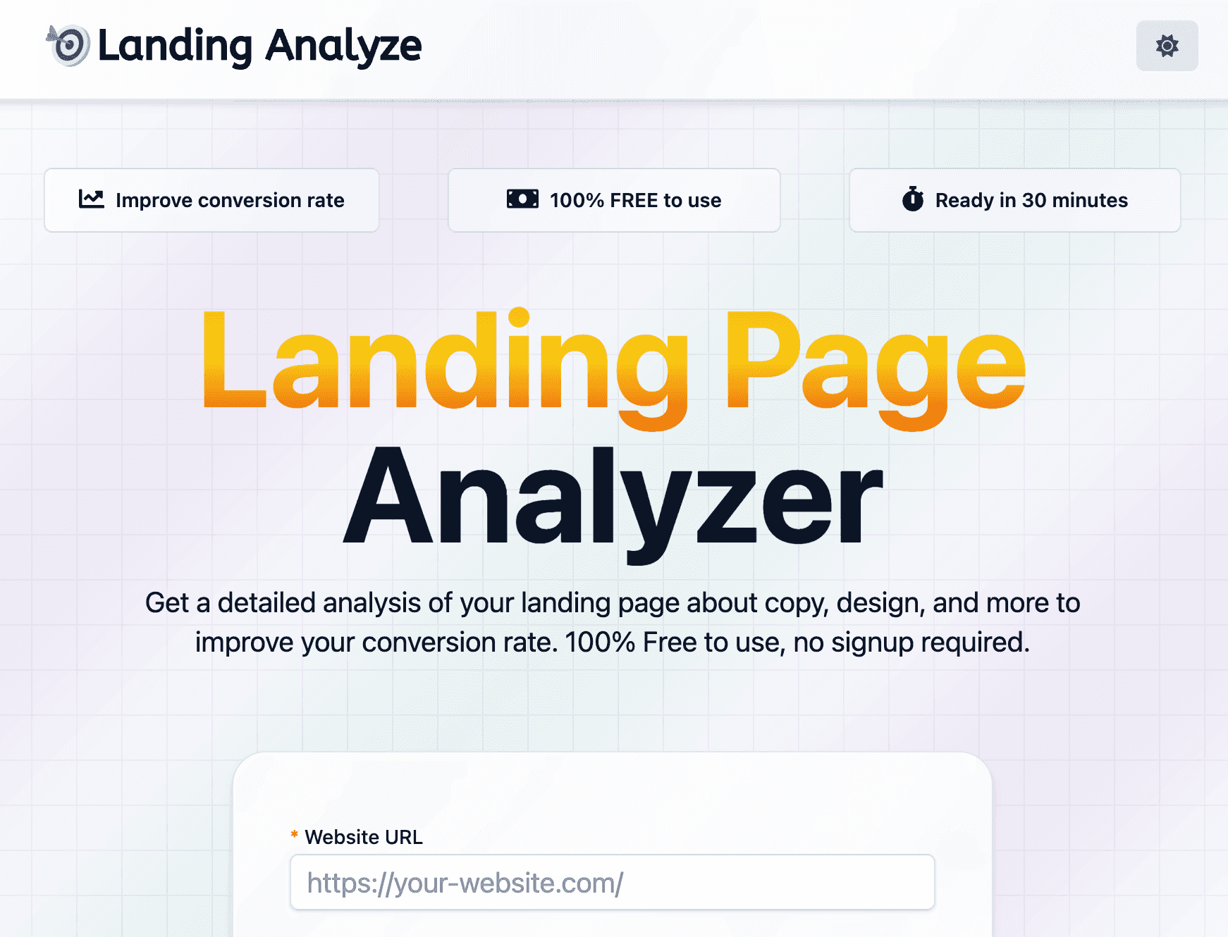 landinganalyze demo