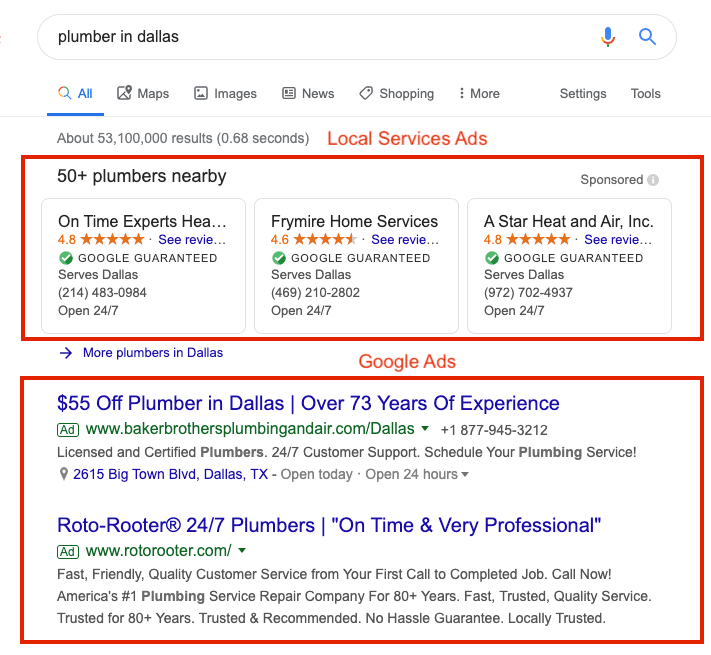 LSA vs Google Ads