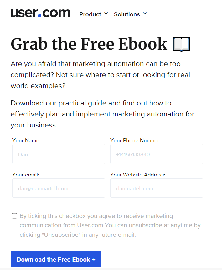 Sample ad for user.com free Ebook