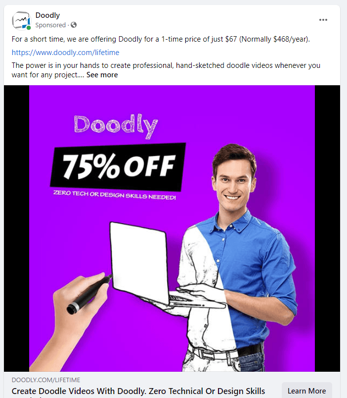 PPC ad sample for Doodly