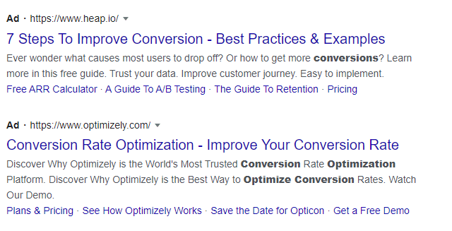 Search results for improving conversion