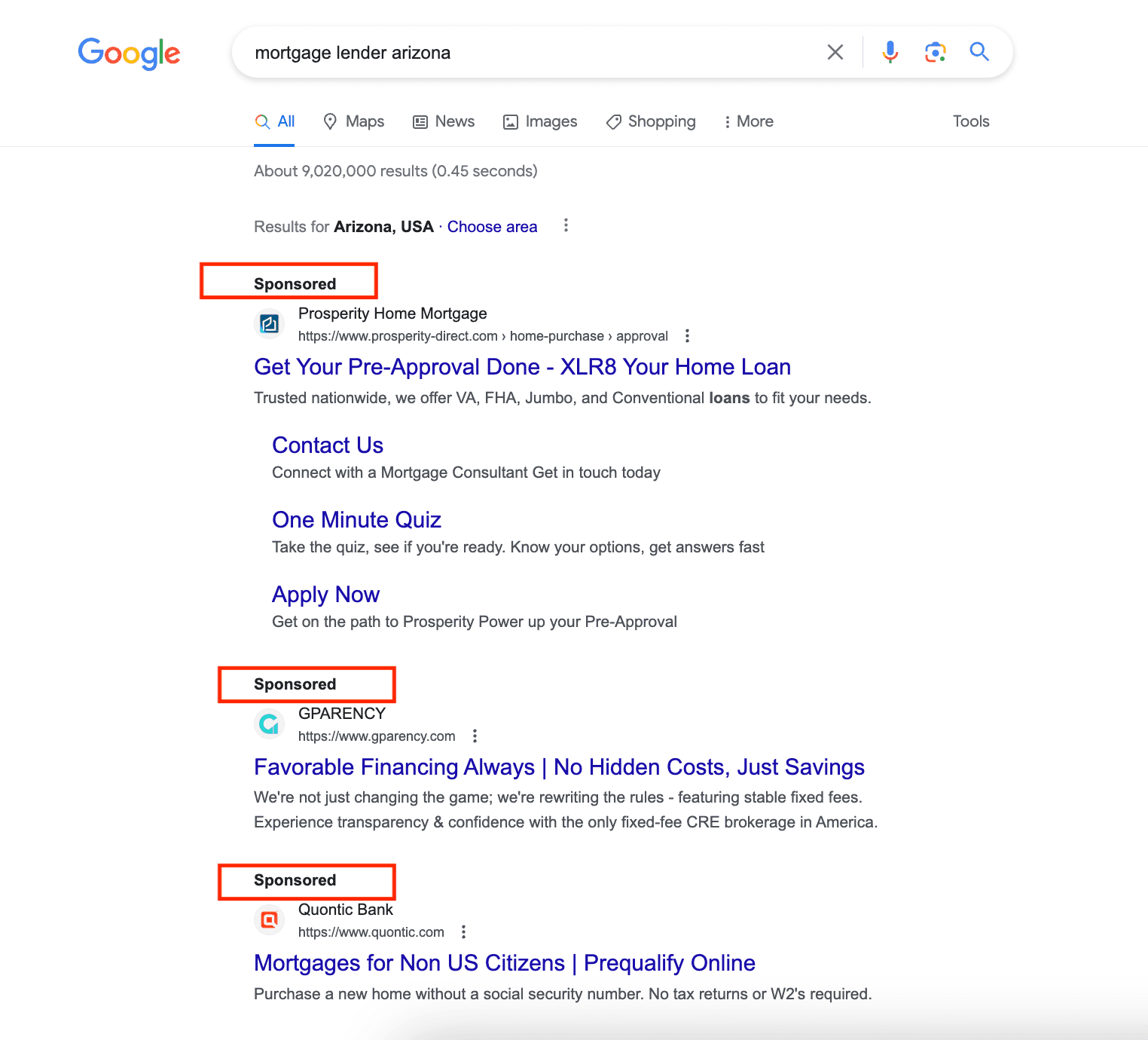 search results for mortgage lender arizona