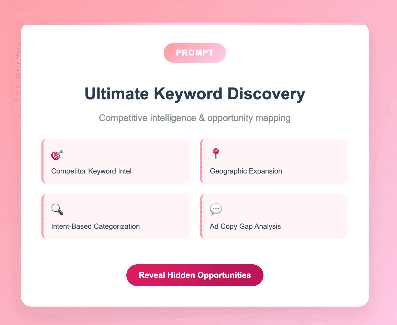 keyword discovery and expansion prompt