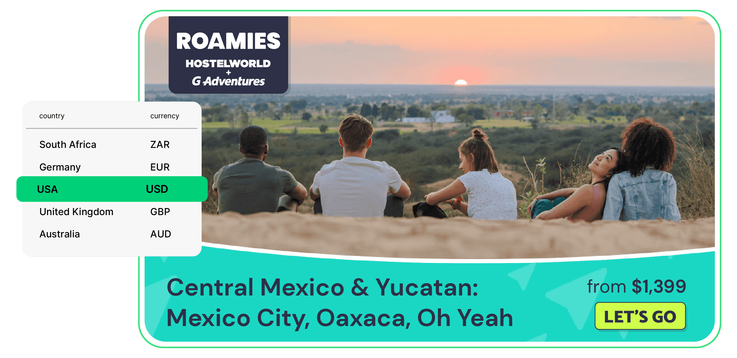 location base travel ad example