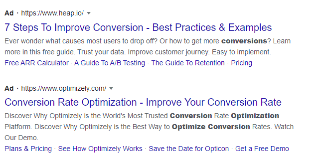 Search results for improving conversion