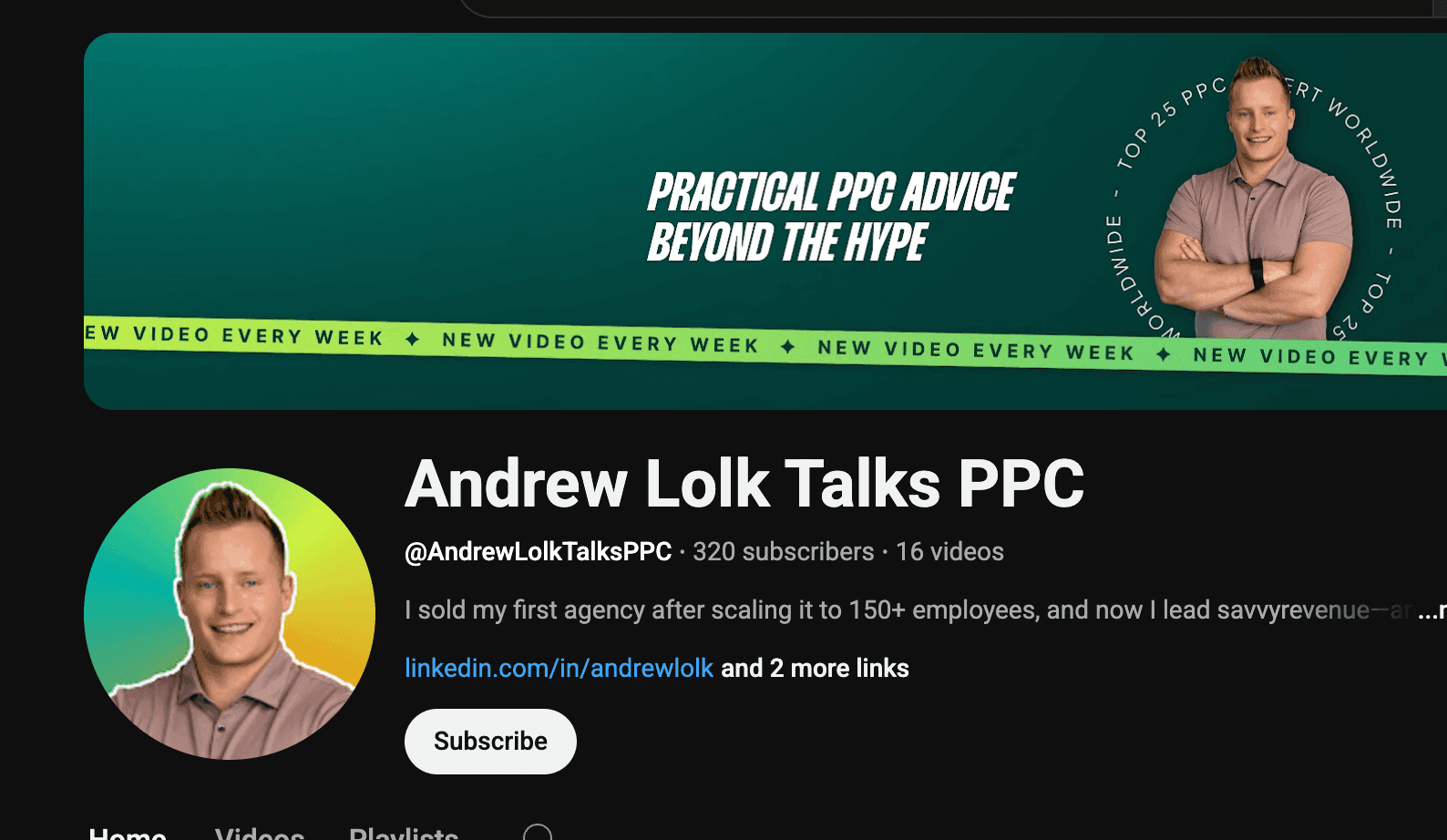 andrew lolk youtube channel