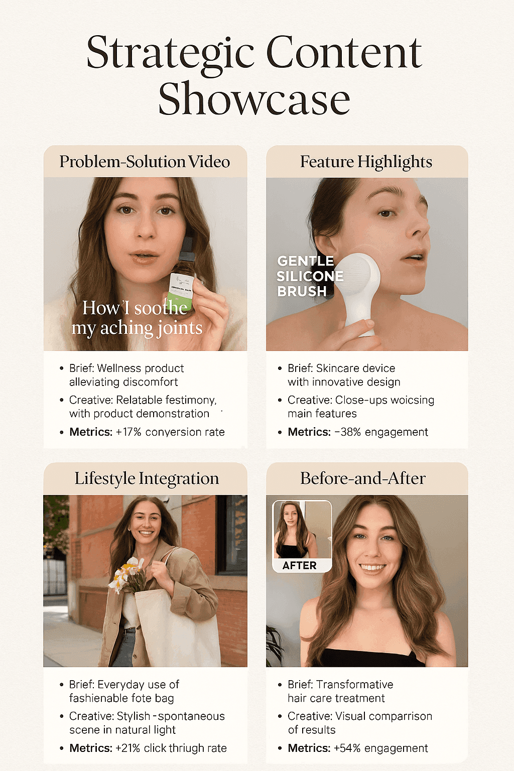 UGC strategic content showcase