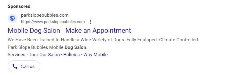search results for mobile dog salon