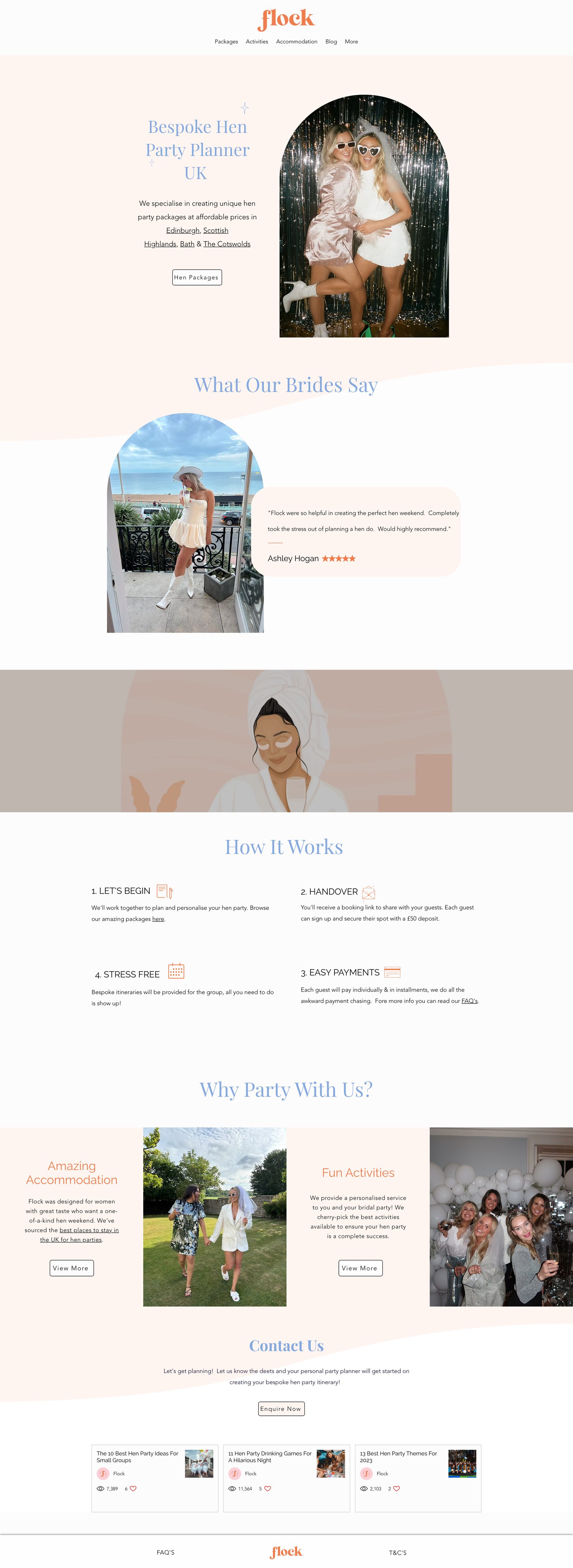 Old Wix version of The homepage