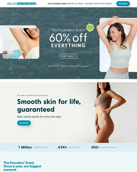 Med spas landing page example