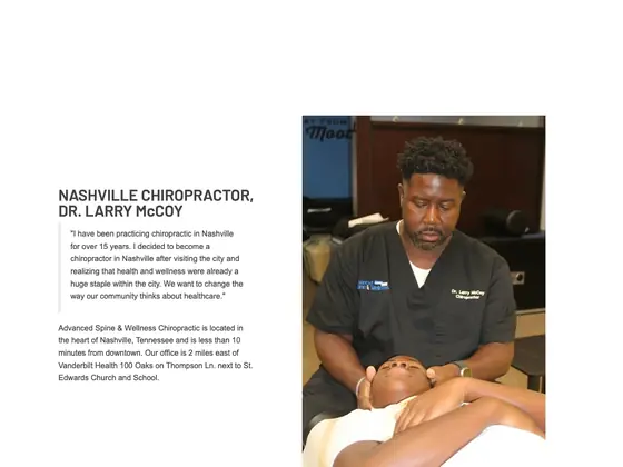 advancedspineandwellness.com: Doctor gets his own pull quote