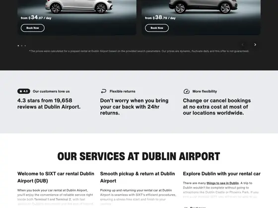 sixt.com: Rating names the airport it was earned at