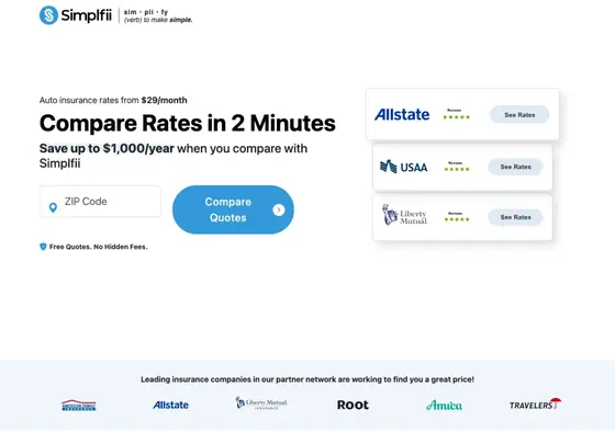 simplfii.com: Rate sits on its own line above headline