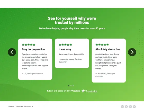 taxslayer.com: Reviews repeat the word being sold