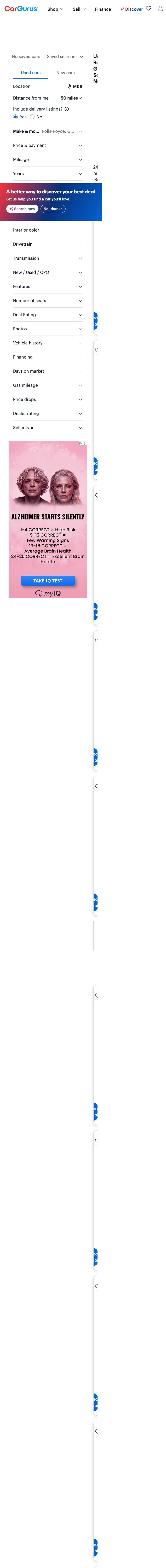 Car Dealerships / Used Car Marketplaces landing page example