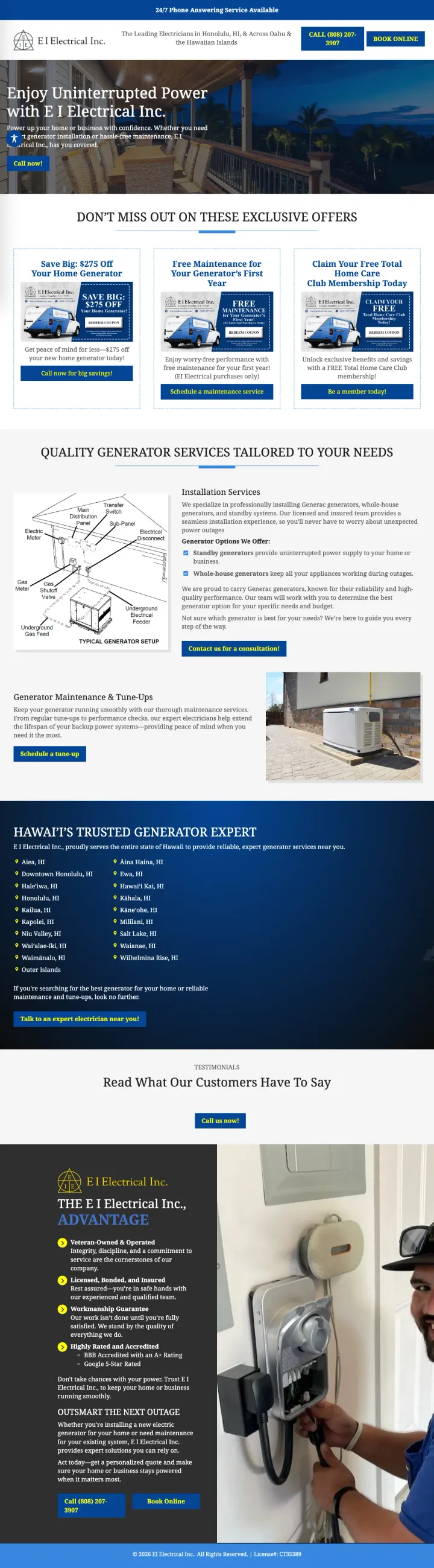 call.eielectrical.com