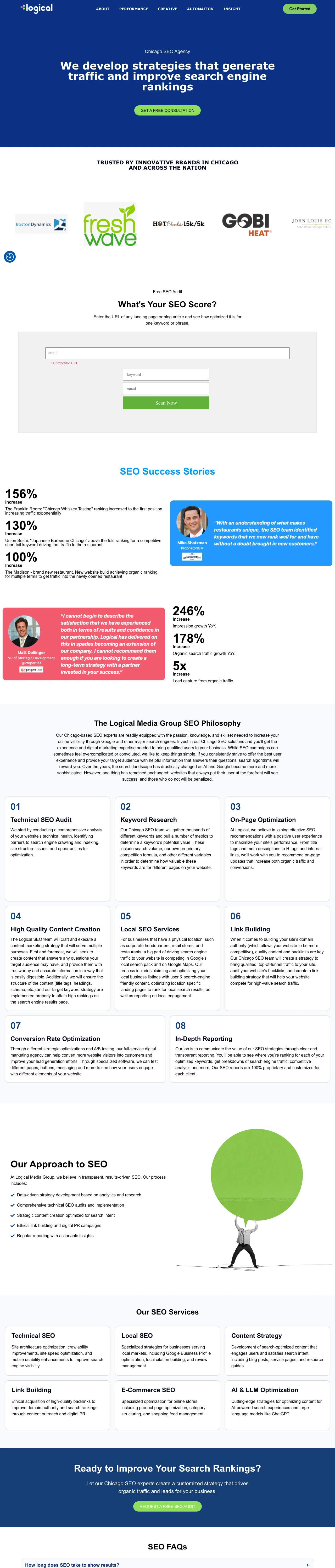 Marketing / Ad Agency landing page example