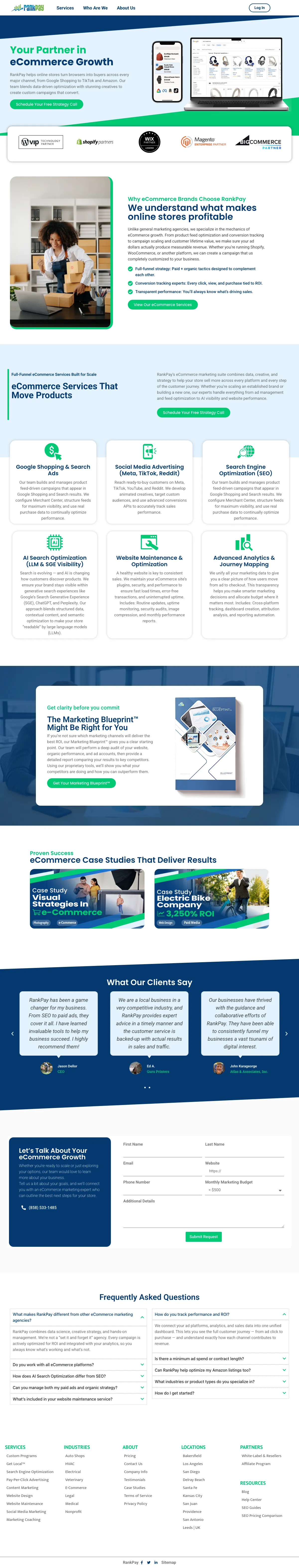 Marketing landing page example from lp.rankpay.com