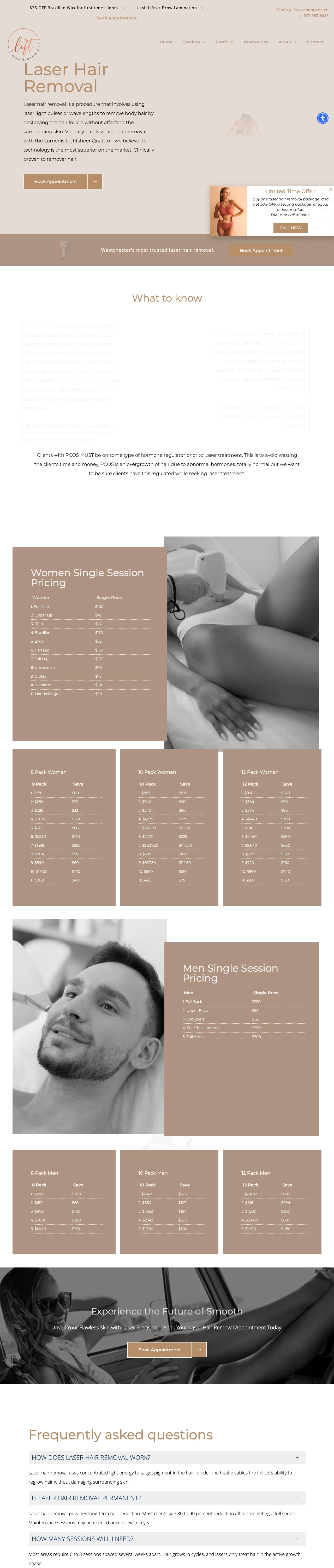 Med Spas & Cosmetic Procedures landing page example
