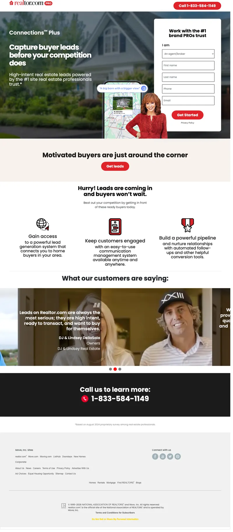 Real Estate landing page example