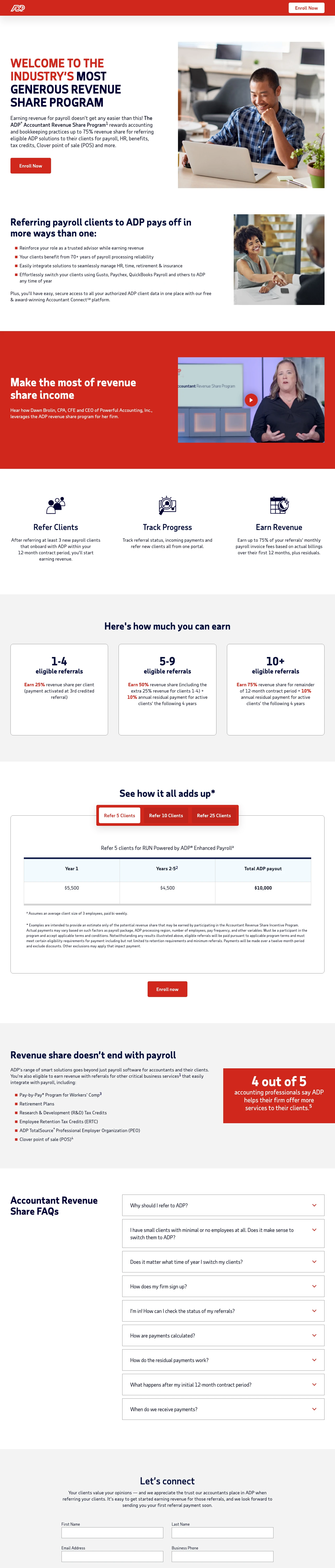 HR Software & Payroll SaaS landing page example