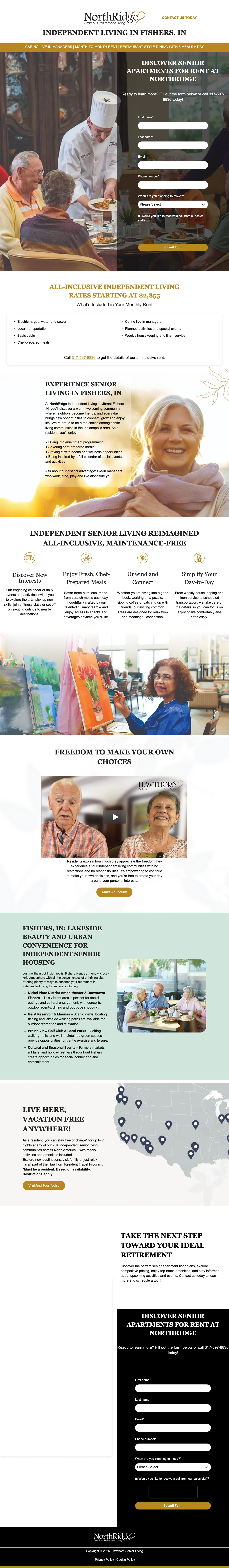 Senior Living landing page example from info.seniorlivinginstyle.com