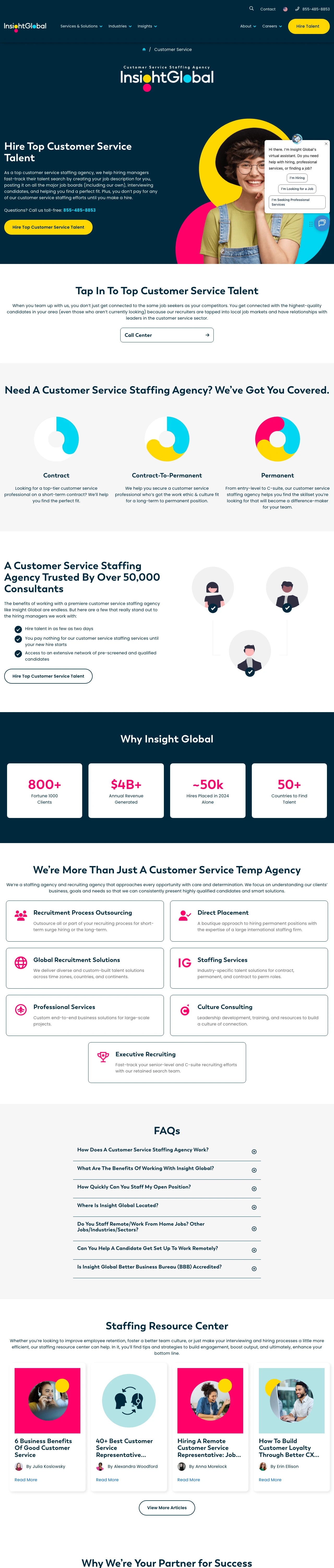 Staffing / Recruitment landing page example